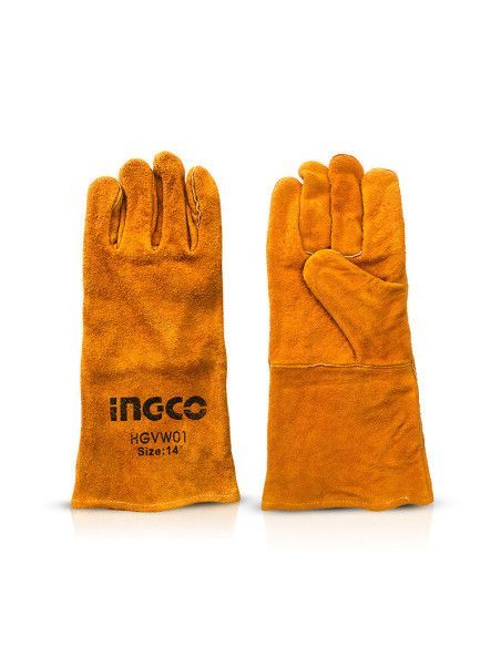 GUANTES DE CUERO PARA SOLDAR - 14 PULGADAS