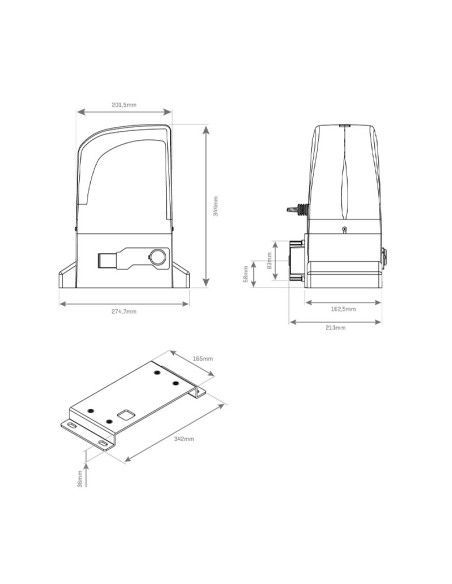SLIDE800A - DIMENSIONES