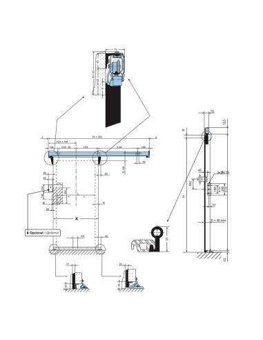 SISTEMA DE PUERTAS CORREDERAS FRIGORIFICAS - ESQUEMA