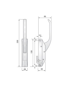 CIERRE G-686 MANETA CURVA 2