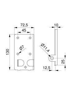 Placa de base inferior para puertas | soporte, sellado y durabilidad 2