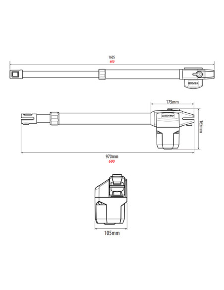 Motor Lineal 600mm para Portones Grandes | Potencia y Control
